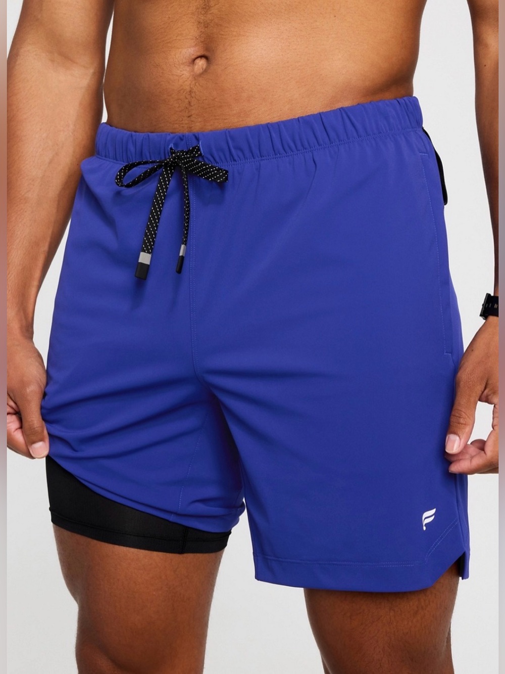 Fabletics The One Short Lined 7in Blue Large NWT